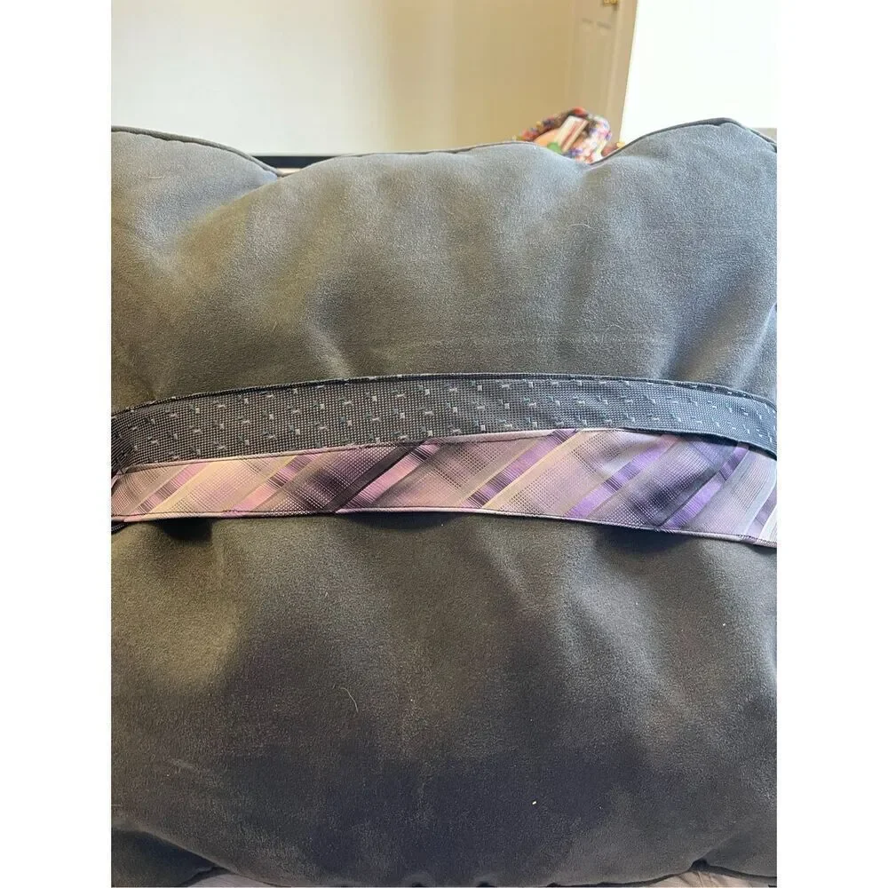 Christina Ivory Up Cycled Neck Toe Obi Belt Purple & Gray O/S NWOT